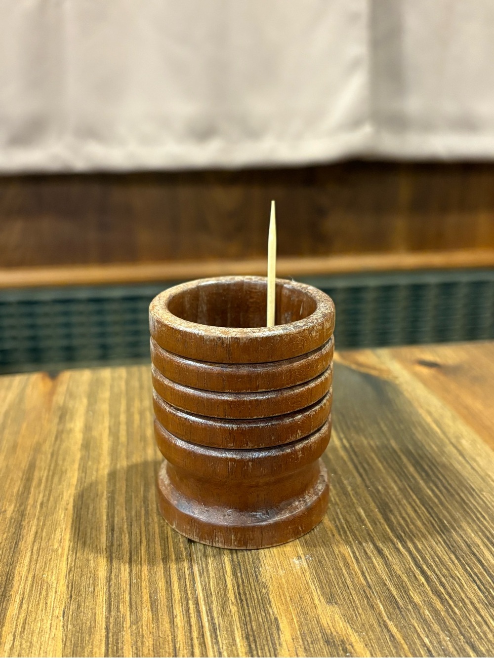 wood toothpick holder container